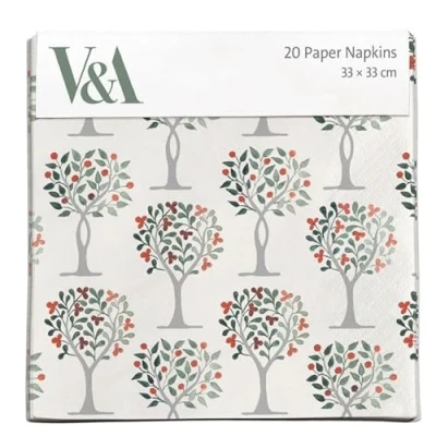 Image of Museums &amp; Galleries Pack of 20 Paper Serviette Napkins Orchard Trees Design from The V&amp;A Museum Disposable Tableware