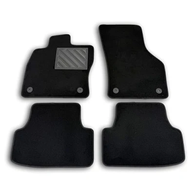 Image of Floor mats for Seat Leon III from 2012 on Measurement, Anti slip, reinforced rubber heel pad and anchor buttons