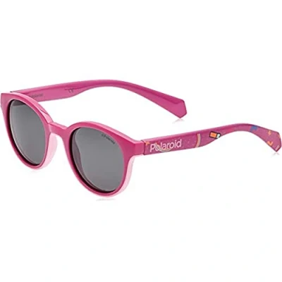Image of Sunglasses Polaroid Pld 8036/s col. mu1/m9 Child Round Fuchsia
