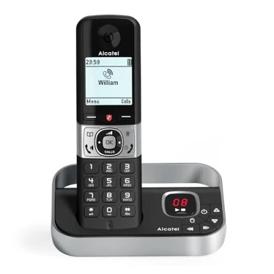 Image of Alcatel F890 Voice Cordless Phone with answering machine Landline Home Phones Call Blocking Telephones
