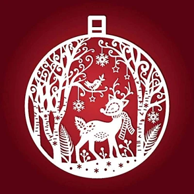Image of Cutting Dies for Card Making, YunTrip Christmas Deer Circle Metal Stencil DIY Scrapbooking Album Embossing Photo Crafts Paper Cards Decorative Craft