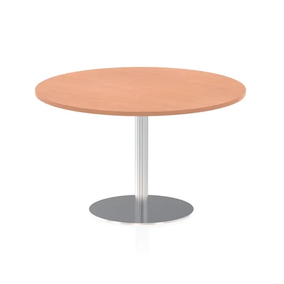 Image of Italia 1200mm Poseur Round Table Beech Top 725mm High Leg