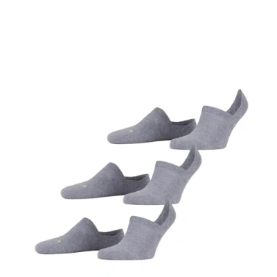 Image of FALKE Unisex Cool Kick Invisible 3 Pack U IN Soft Breathable Quick Drying No Show Plain Pairs Liner Socks, Grey (Light Melange 3775) new eco friendly, 5.5 7.5