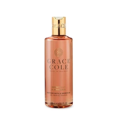 Image of Grace Cole Bath &amp; Shower Gel Ginger Lily Mandarin Fragrance 300ml Essential Oils Vegan and Cruelty Free, No SLS or Parabens Made In England