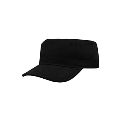 Image of ATLANTIS Tank Military Cap with Visor Adults/Unisex, Black, One Size