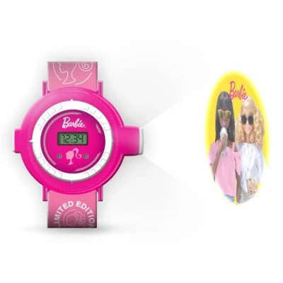Image of Barbie Watch for Girls Projector Digital (5 Functions) with 10 Different Images to Project 5 Year Old (Ages 3+)