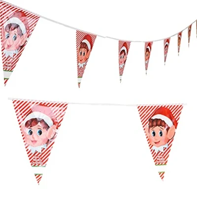 Image of Toyland® 6m (20ft) Festive Christmas Elf Bunting Party Decoration