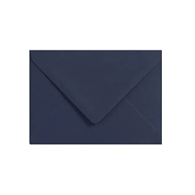 Image of C6 Coloured envelopes for A6 Greeting Cards Wedding Invitation Crafts 114x162mm Pack of 24 (Navy Blue)