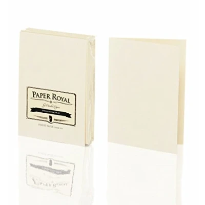 Image of Rössler 2160831008 A6 Royal Laid Paper with Pack of Flat Card Chamois (Pack 20)