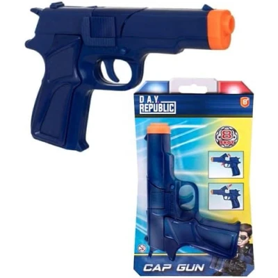 Image of Toy Gun 8 Shot Ring Cap SWAT Mission Plastic Revolver Toy, Pistol Police Playset, Role Play and Fancy Dress Accessory for Kids