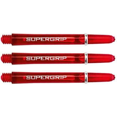 Image of Harrows Supergrip Dart Shafts Red Midi 1 Set (3 Stems)