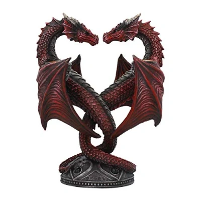 Image of Nemesis Now Dragon Heart Anne Stokes Valentine&#039;s Edition Candle Holder 23cm Red, Resin, One Size