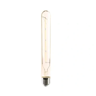 Image of G.W.S® LED Filament Bulb, T30 E27 Edison Screw, Tubular 4W Dimmable Warm White 2700K, Amber Glass