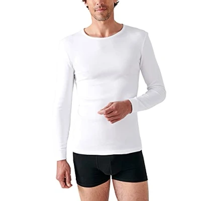 Image of Damart Men&#039;s T Shirt Col Rond Maille Classique Thermolactyl Underwear, White, S