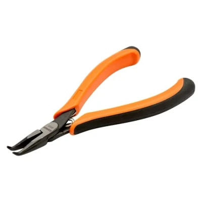 Image of Bahco 4833 Snipe Nose Pliers with Tip Bent at 60 Degree, Black, 131.5 mm