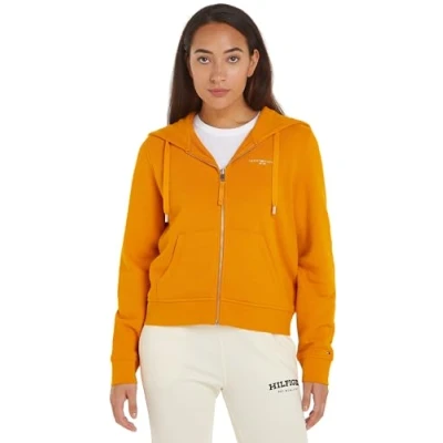Image of Tommy Hilfiger Women&#039;s 1985 REG MINI CORP ZIP HOODIE Rich Ochre M