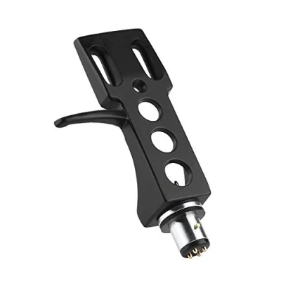 Image of Turntable Headshell, Mount Universal LP Replacement Phonograph Head Holder Stylus Lead Wire for Magnetic Phono Cartridges.