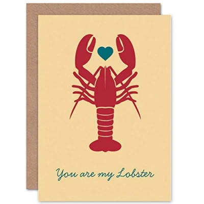 Image of Wee Blue Coo You Are My Lobster Funny Valentines/Anniversary Greeting Card