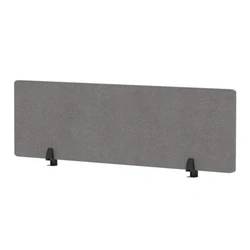 Image of Air Desktop Screen 1400x400mm Grey Fabric