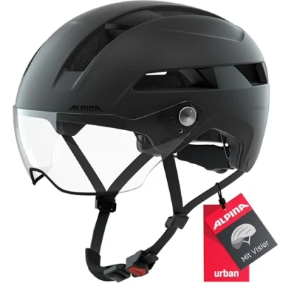 Image of ALPINA Unisex Adults, SOHO VISOR cycling helmet, black matt, 51 56 cm
