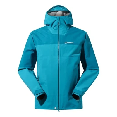 Image of Berghaus Men&#039;s Highland Storm 3L Waterproof Jacket, Jungle Jewel/Deep Ocean, 2XL