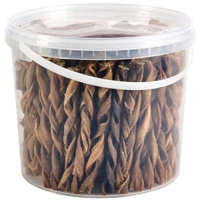 Image of Premium Lamb Skin Braided Dog Treats, 5L Tub