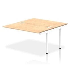 Image of Impulse Bench B2B Ext Kit 1400 White Frame Office Desk Maple