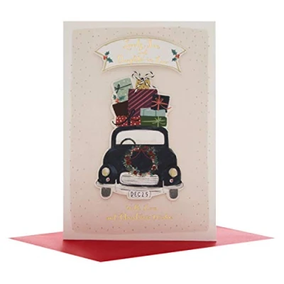 Image of Hallmark 25490662 Son and Daughter in Law Medium Christmas Card &quot;With Love&quot;