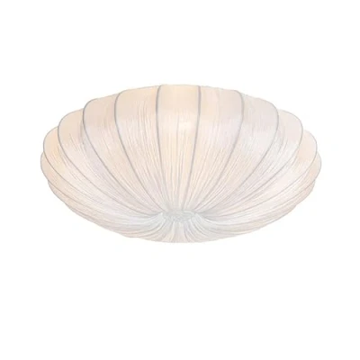 Image of Qazqa Design Ceiling Lamp I Flush Light White Silk 60 cm 5 Plu Suitable for LED E27 Fabric Living Room Kitchen Bedroo
