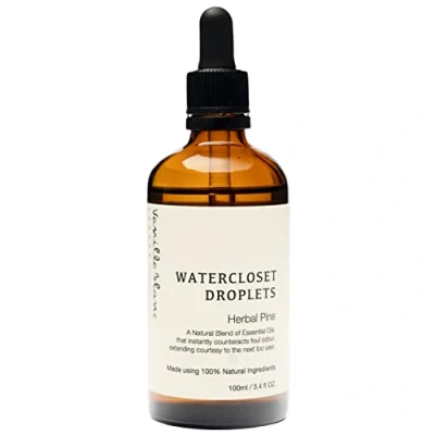 Image of Vanilla Blanc Water Closet Droplets for Toliet Odours, Poo Drops Toilets (Herbal Pine)