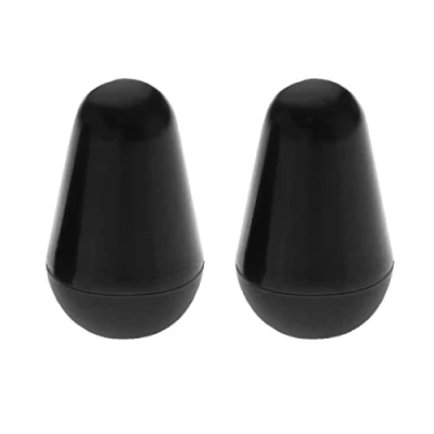 Image of the Lord of Tools 2PCS Guitar 5 Way Pickup Switch Tip Cap Knob Compatible with USA FD Strat/Tele/Stratocaster Electric Parts Plastic Black