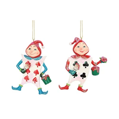 Image of Gisela Graham Playing Card Men Decorations (set of 2)