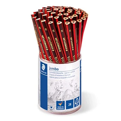 Image of Staedtler 1285 KP50 Noris Club Jumbo Pen, Grade 2B, Holder with 50 Pieces