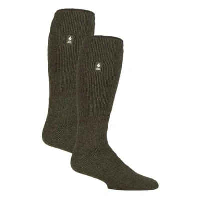 Image of HEAT HOLDERS 2 Pack Mens Knee High Thermal Socks Warm Cosy Long for Winter (6 11, Forest Green)