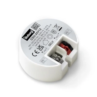 Image of illuburg LED Driver 12V 24W, Flicker free, Corded Electric, 2 Amps, CE, UKCA Certified