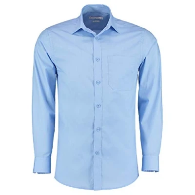 Image of Kustom Kit Mens Long Sleeve Poplin Shirt (17.5) (Light Blue)