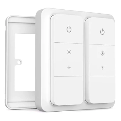 Image of IYOKI® Pro Switch Cover for Philips Hue Dimmer V2, Compatible with Cover, Remote Light Plate Adapter, 2 Gang (1 Pack)