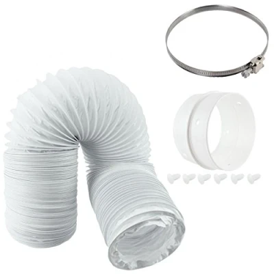 Image of SPARES2GO Vent Hose &amp; Extension Ring Kit for Hoover Vented Tumble Dryer (4&quot; / 100mm Diameter)