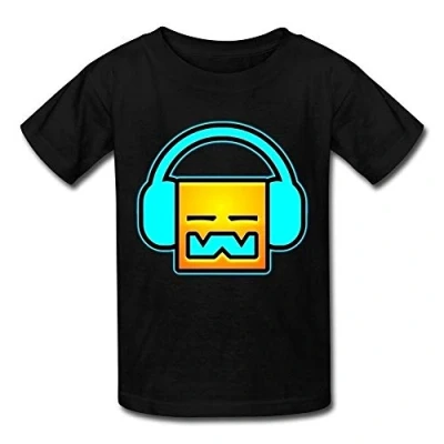 Image of DJ Geometry Dash Men&#039;s T Shirt Black
