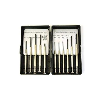 Image of 11pc Silver Carbon Steel Precision Screwdriver Set By Blackspur