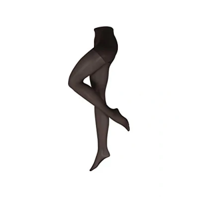 Image of Nur Die Women&#039;s Goodbye Laufmaschen Shape Pantyhose, Black (Black 94), L
