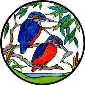 Image of Static Window Cling in a Kingfishers Design