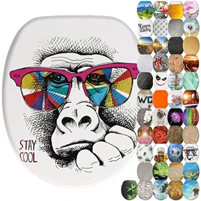Image of Sanilo Soft Close Toilet Seat, Wide Choice of New Seats, Stable Hinges, Easy to Mount (Stay Cool)