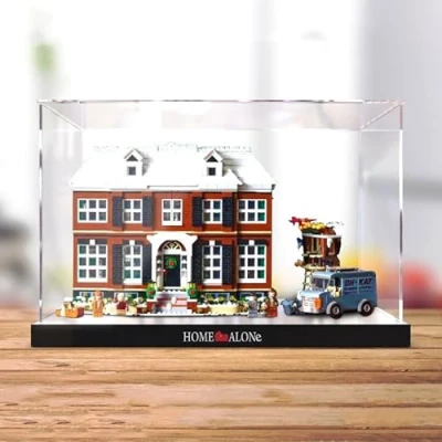 Image of Transparent Acrylic Display Case for Lego 21330 Home Alone Model, Dustproof Compatible with (Lego Model Not Included) C