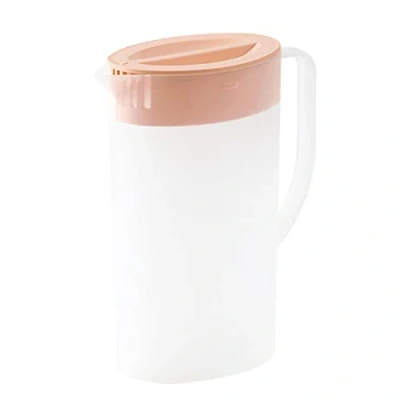 Image of Slimline Fridge Jugs with Lid, Clear Container Lid Ice Tea Kettle, Cool Resistant Juices Large Drinking Water Dispenser Lemonade Kettle for Milk