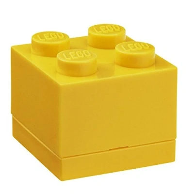 Image of Lego 40110632 4011 Mini 4 Knobs Lunch Insert, Snack Box, Yellow, Plastic