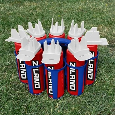 Image of Ziland Hybrid Water Bottle Set (8 x 1 Litre Bottles Carrier)(Red/White Blue Carrier)