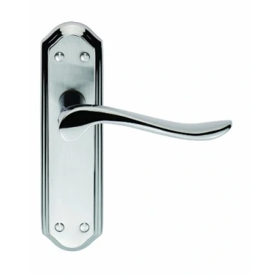Image of Carlisle Brass Lytham Lever Latch Satin Chrome FACE Polished and Edges