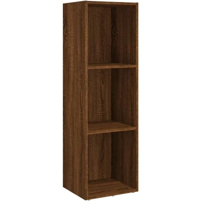 Image of vidaXL Book Cabinet/TV Cabinet Brown Oak 36x30x114 cm Engineered Wood