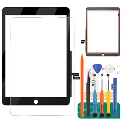 Image of For iPad 7 7th Gen Touch Screen 8 8th Replacement 10.2 2019 Digitizer A2197 A2200 A2198 A2232 2020 A2428 A2429 A2270 A2430 Without Home Button (Black)